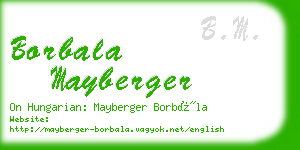 borbala mayberger business card
